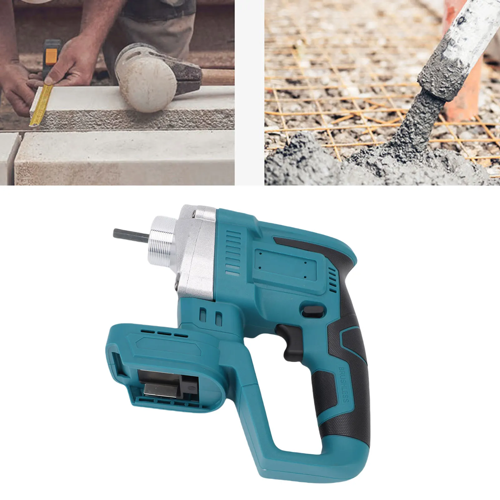 Electric Concrete Vibrator 18V Battery Powered Copper Motor 600W Electric Concrete Vibrating Tool Versatile for Bubble Removal