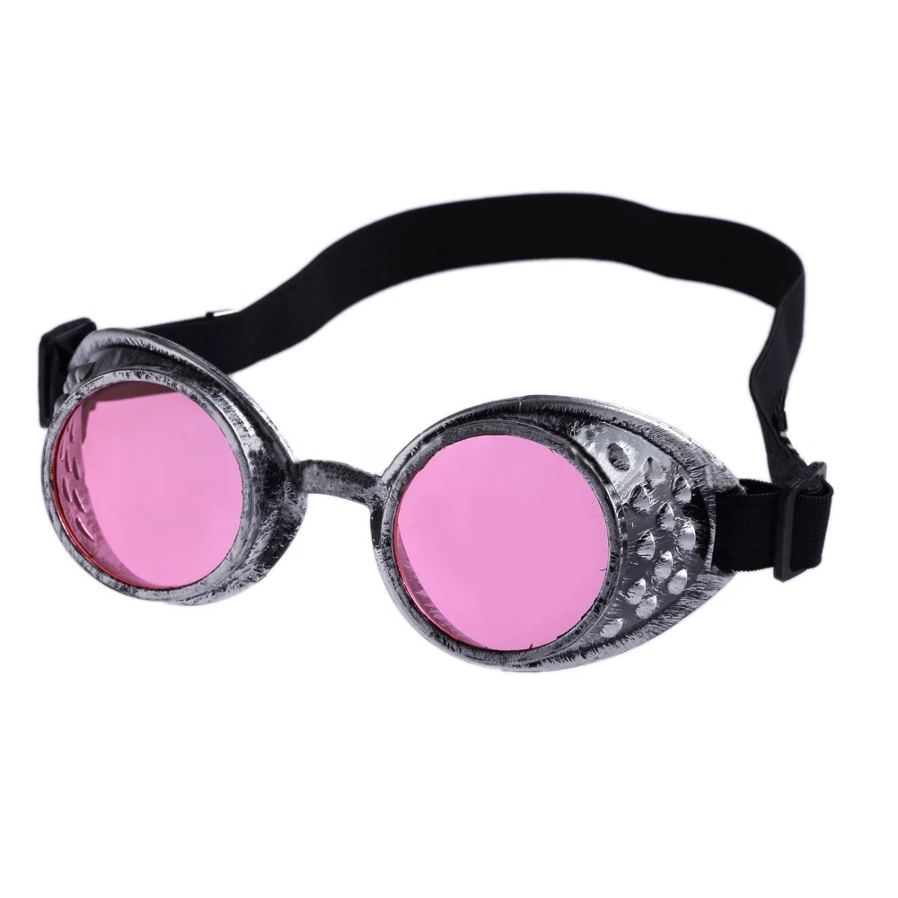 Vintage Steampunk Glasses Adult Cosplay Eyewear Goggles Halloween Decorations Heavy Metal Driver Goggles Eclipse Lenses Unisex