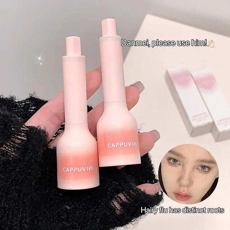 Caneta líquida para sobrancelhas fofas - traços de cabelo naturais rosa pêssego - à prova de manchas e 12 horas de usar - adequada para iniciantes