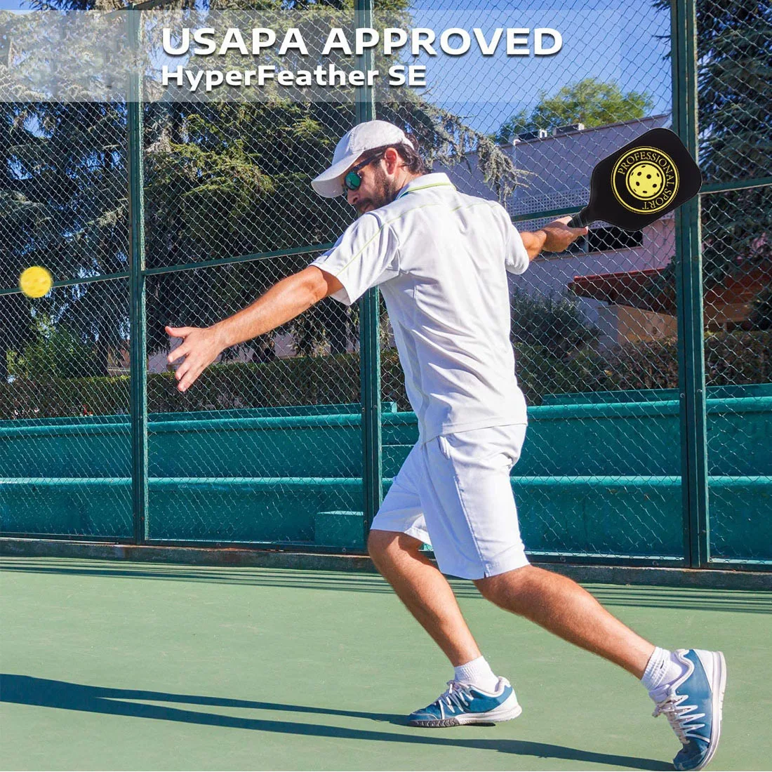 Pickball Palette Game USAPA Approved Racket with Portable Bag Beach Tennis Racket Carbon Squash Racket UV Printed Racket Set