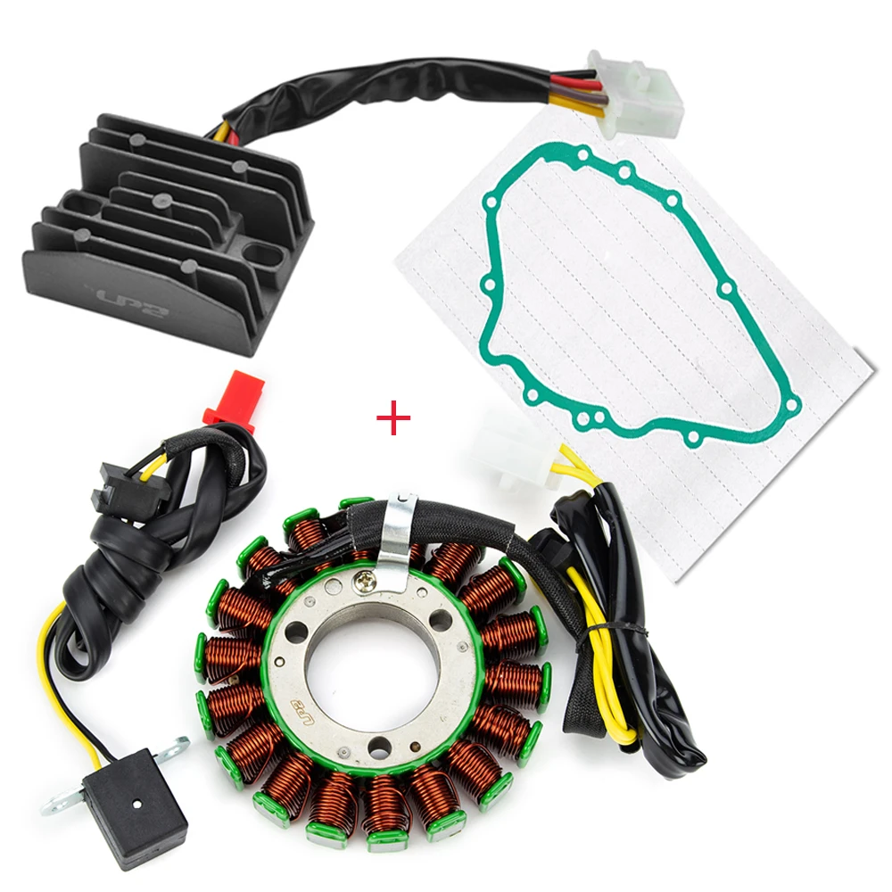 Stator Coil  + Regulator Rectifier With Gasket For Kawasaki KLE400 KLE500 Vulcan 454 500 ER5 EX4 GPZ400S GPZ500S EN400 Twin