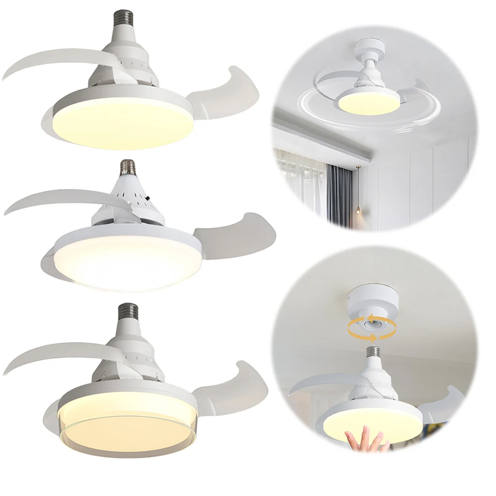 ledランタンリモコン付きポータブル吊り下げ扇風機、見えないリーフファン、3段階風量調節、静音電動シーリングファン、家庭用-屋外用