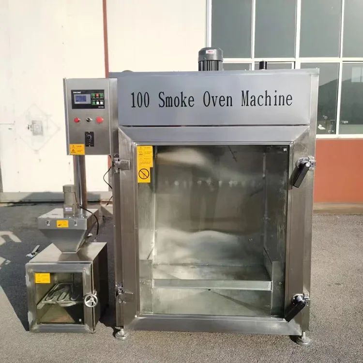 Steam Heating Meat Sausage Baking Machine Bacon Smoker Different Capacity Smoked Furnace With Trolley Meat Steam Fish Smoke Oven