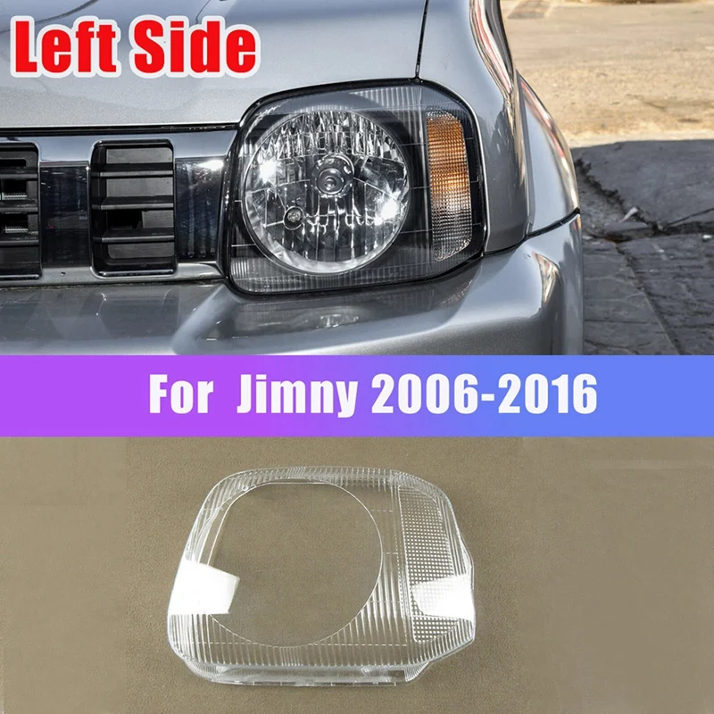 Pair Left+Right for Suzuki Jimny 2006-2016 Car Headlight Lens Cover Headlight Lampshade Front Light Shell Cover