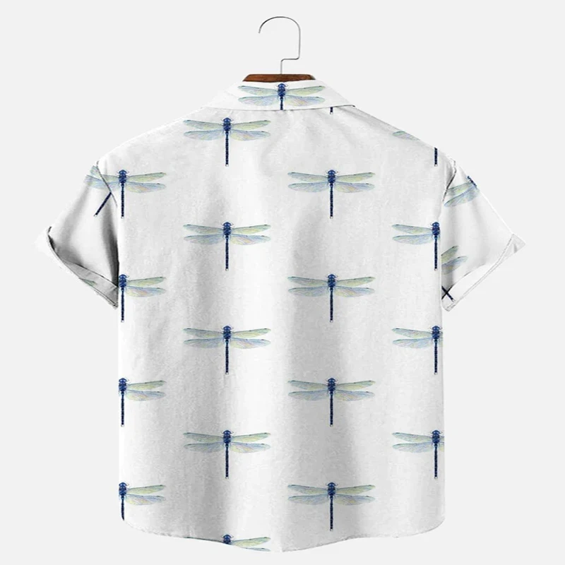 Cartoon Dragonfly Short Sleeve Shirt 3D All Over Printed Hawaiian Shirt for Men and Women Casual Shirt Unisex