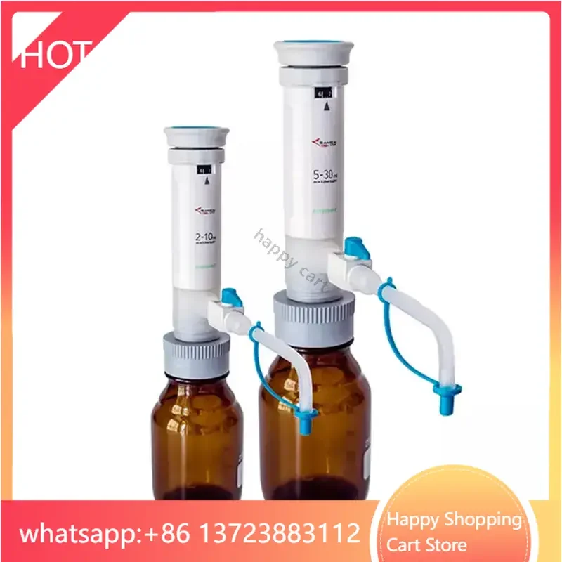 Dosificador de Líquido Ajustable con Tapón de Rosca para Botella de Laboratorio, 2-10 ml