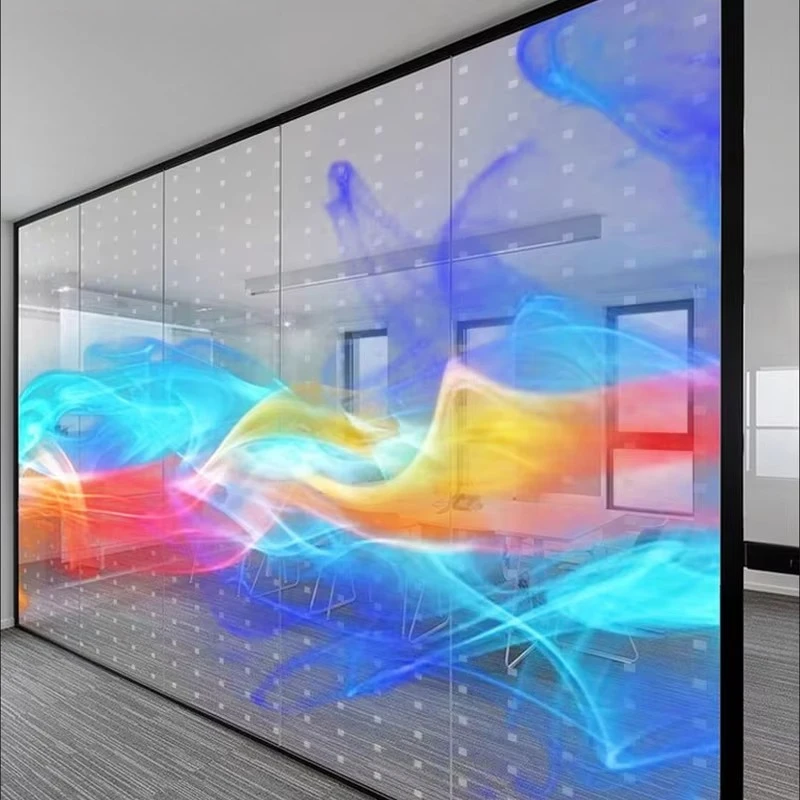 HD Transparent LED Screen Curtain Wall Glass Window P10, Aliexpress Hot Sale Full Color Indoor Video for Commercial Advertising
