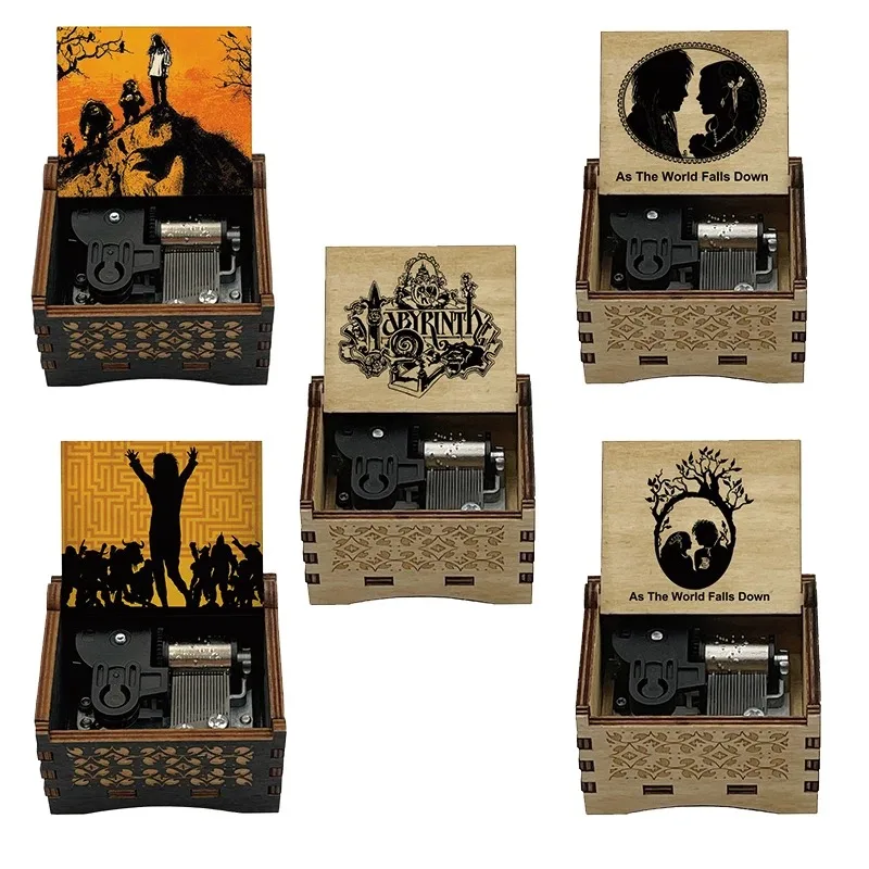 As The World Falls Down Music, Wooden Music Box 18 Note Musical