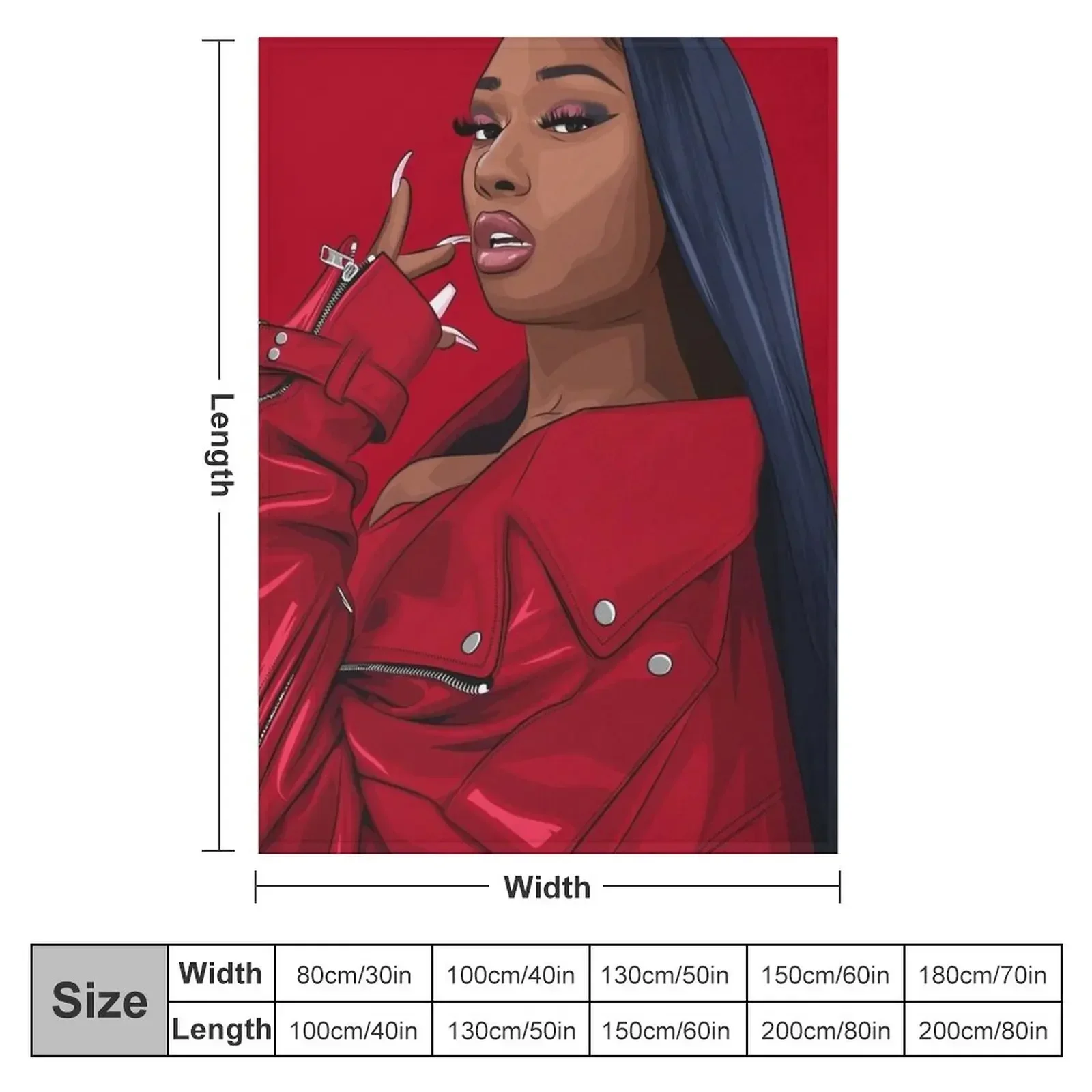 Megan Thee stallion Throw Blanket warm for winter Designers Blankets