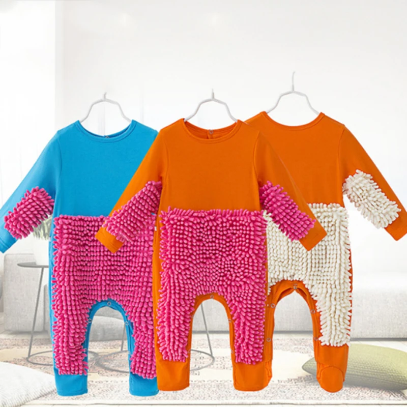 Spring Newborn Jumpsuit Mop Boys Girls Long Sleeve Baby Crawl Solid Baby Girls Clothes Rompers Infant Baby Boy Girl Rompers