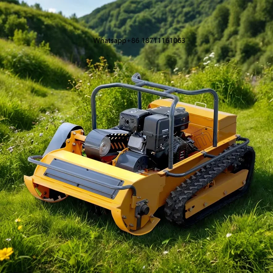Remote Control Lawn Mower with Cutting Width 80/100/120cm  Remote Control Flail Lawn Mower Robot Mower
