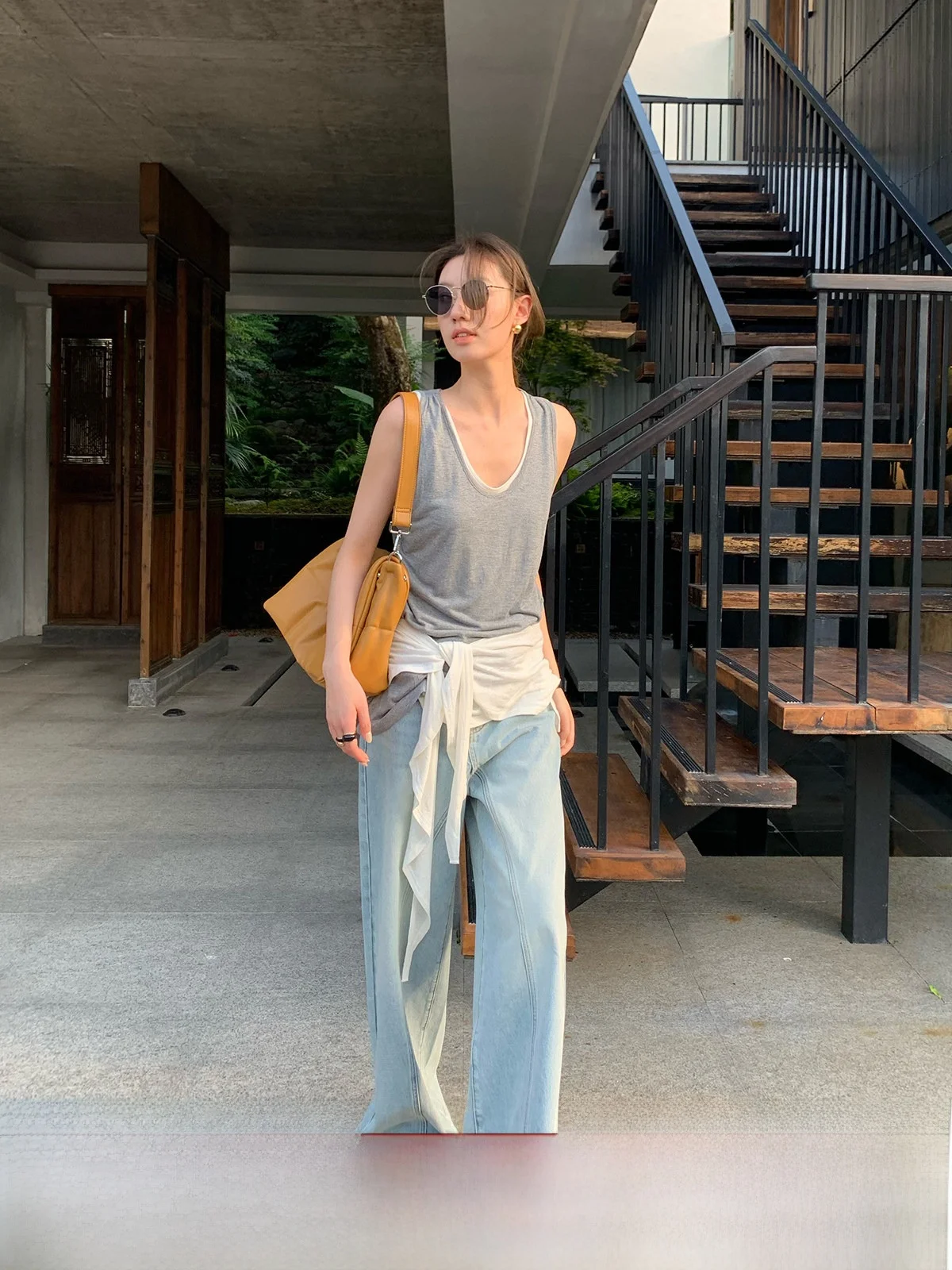 

Gakee Official Women's Strap Vest Summer New Sle Bal Svel Slim Fit Base Layer Hot Girl Inner Wear Two-Piece Set