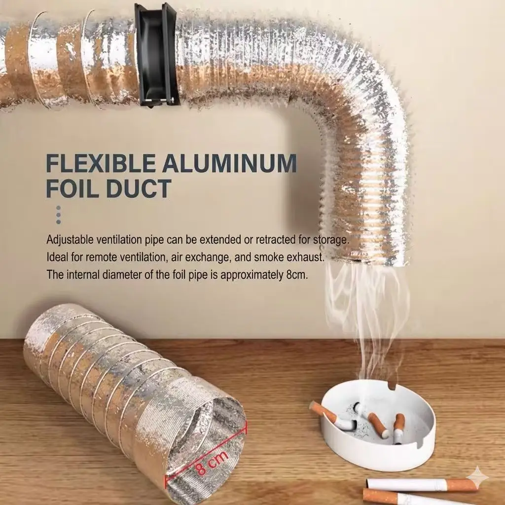 USB Adjustable Speed Solder Smoke Absorber ESD Fume Extractor Fan Pipe Duct Exhuast Fan with 1M Pipe Tub Ventilation Fan