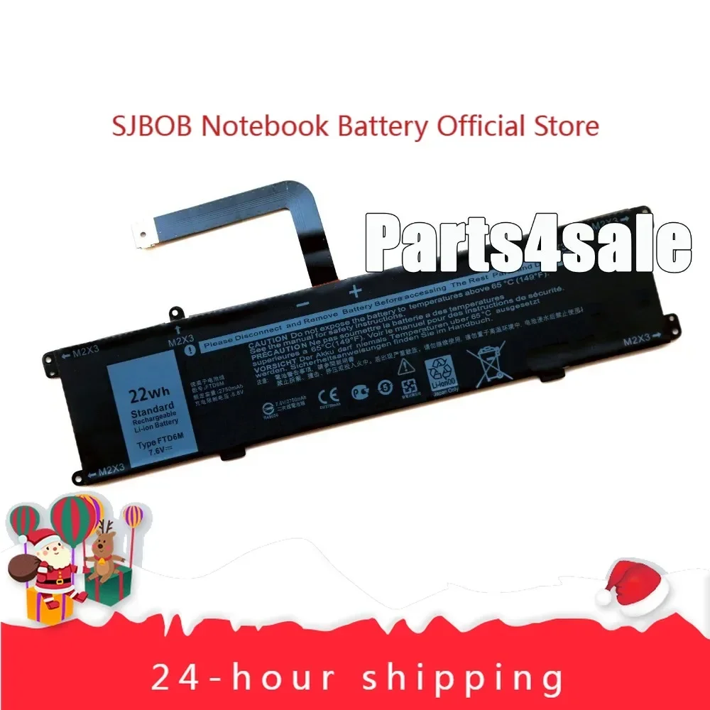 22Wh New FTD6M 6HHW5 Keyboard Battery for Latitude 7285 E7285 2-in-1 Series Laptop battery