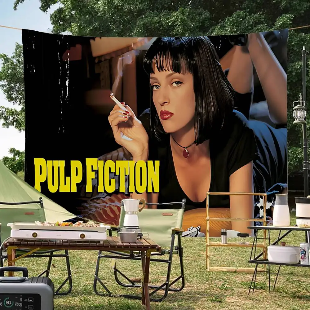 Movie P-Pulp F-Fiction Retro Flags Multiple Choice Living Studio Booth Interior Decoration Banner