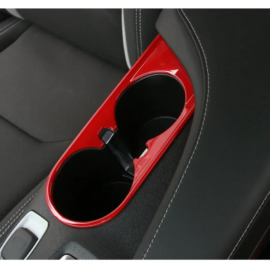 

For Chevrolet Camaro 2017+ Interior Car Front Cup Water Drink Holder Cover Trim Panel Decorative Frame Styling 1Pc ABS