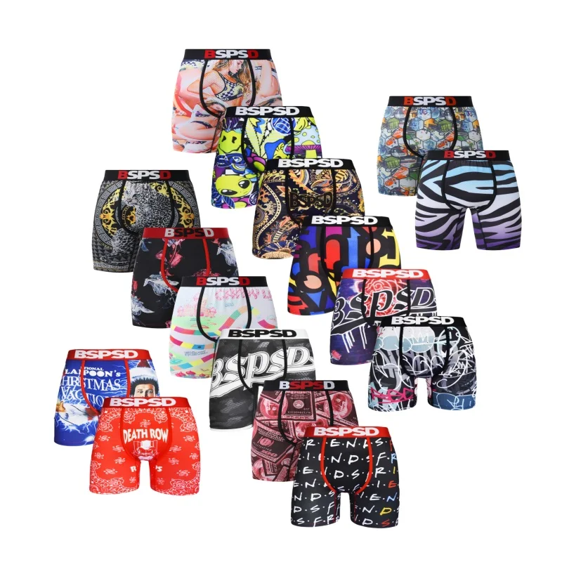 

Underwear Boxers for Men Sexy Printed Boxershorts Breathable Mens Panties Trunks Plus Size Man Swimming Underpants Men's Boxers