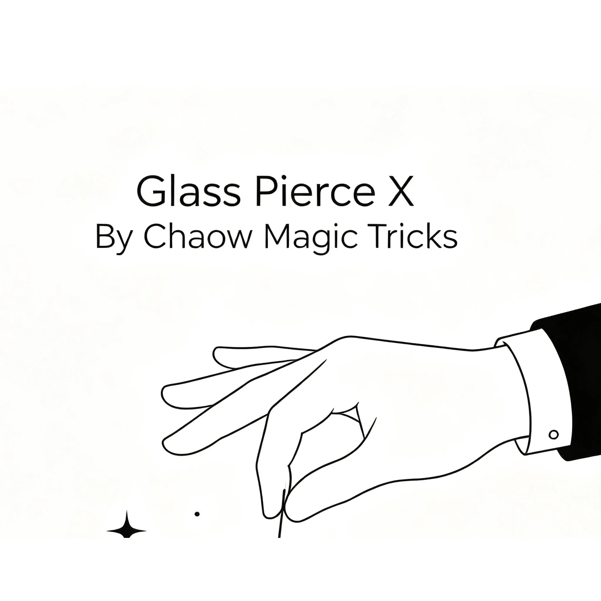 Glass Pierce X By Chaow Magic Tricks Illusion Gimmick Magician Street Magic Props Mentalism Comedy Bar Trick Mark Magia