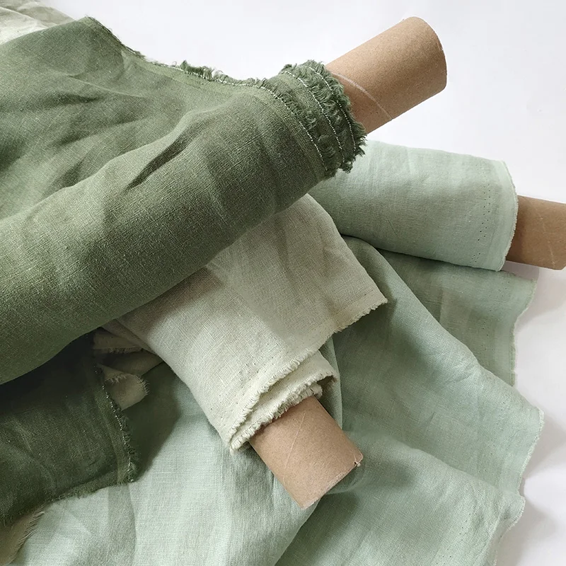 

100% French Natural Linen Fabric,280cm Wide Soft Breathable Pure Linen Cloth for Clothing Curtains Tablecloths Sewing Home Decor