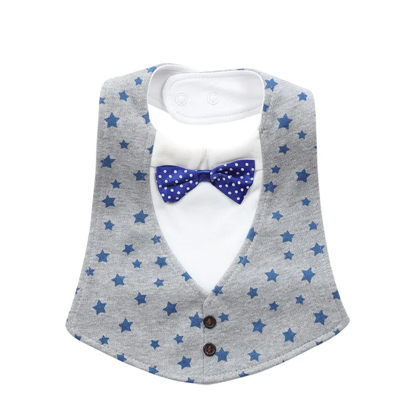 Pure Cotton Baby Bibs Infant Boy Gentleman Bib With Bow Tie Toddler Fashion Burp Cloths Feeding Bibs Boys Saliva Towel