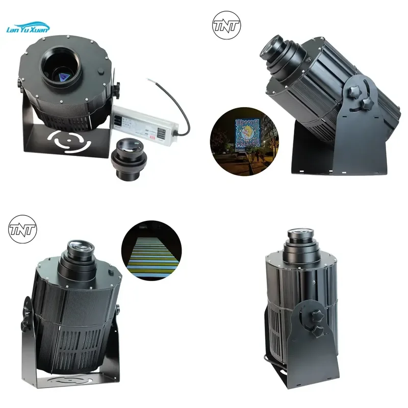 for TNT 480W Outdoor Waterproof LED Gobo Logo Projector with Free Gobo Plate Multi Color Dynamic Light for Wedding Party Show