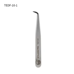 STALEKS TEDF-10-1 High-precision Stainless Steel Curved Tweezers Nail Sand Strip Tools Grafting Eyelashes Extension Tools