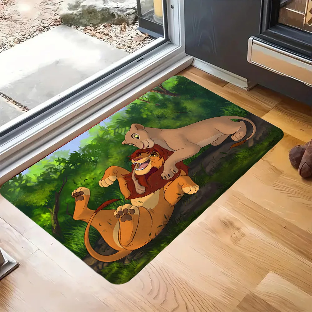 [] 1 alfombra decorativa para la entrada de la casa con diseño del Rey León Simba para el Día de la Madre, alfombrillas absorbentes para la entrada interior y exterior, para el baño.