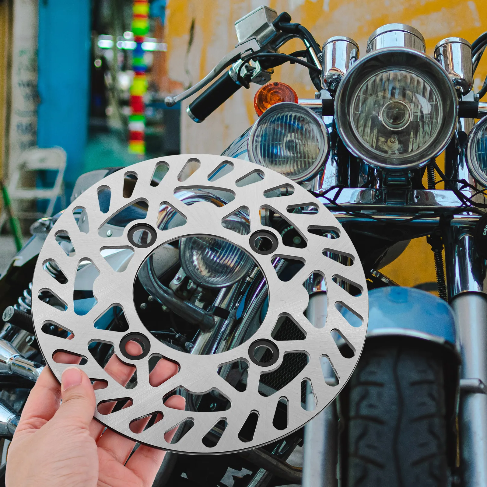 

Brake Disc For Mountain Bike Electric Scooter Heavy Duty Metal Rotor Cycling Brake Replacement Part Other Motorcycle Parts