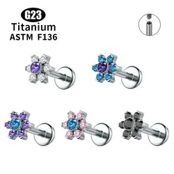 ASTM F136 Titanium Piercing Septum For Or Nose Threaded Labret Pierced Earrings Jewelry Tunnels For Ears