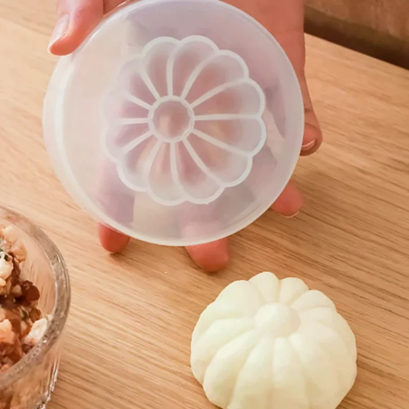 1Pc Transparent PP Steamed Stuffed Bun Maker Chinese Dumpling Moon Cake Making Mould Baozi Mold Baking Tool