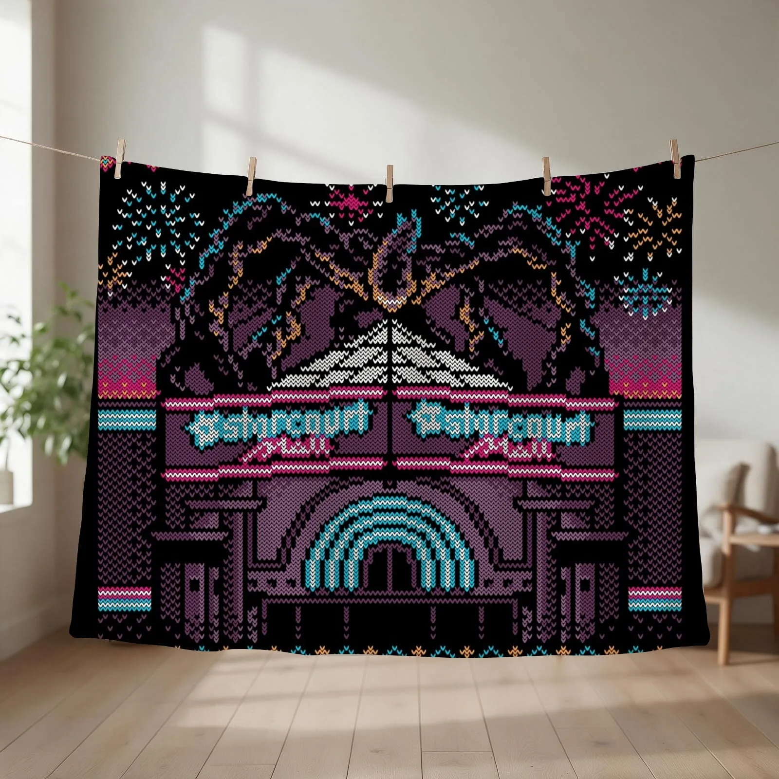 Stranger Sweater 3 Throw Blanket couch cozy soft plush fuzzy picnic outdoor blanket