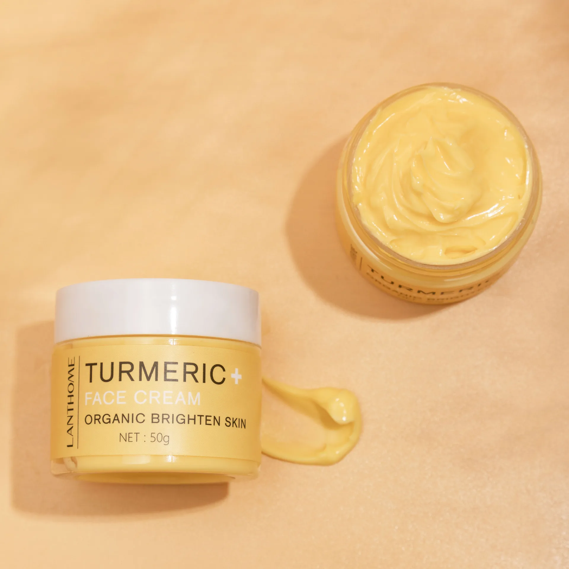 50g Turmeric Cream Brightens Skin, Lightens Skin Tone and Relieves Dull Skin, Facial Skin Care Turmeric Cream