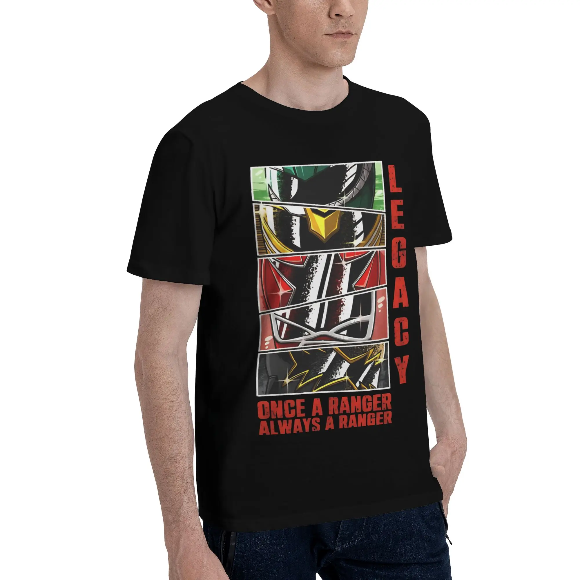 Ranger Collection  Funny 100% Cotton T-Shirt Bandai Super Sentai Series Tops Tees For Men