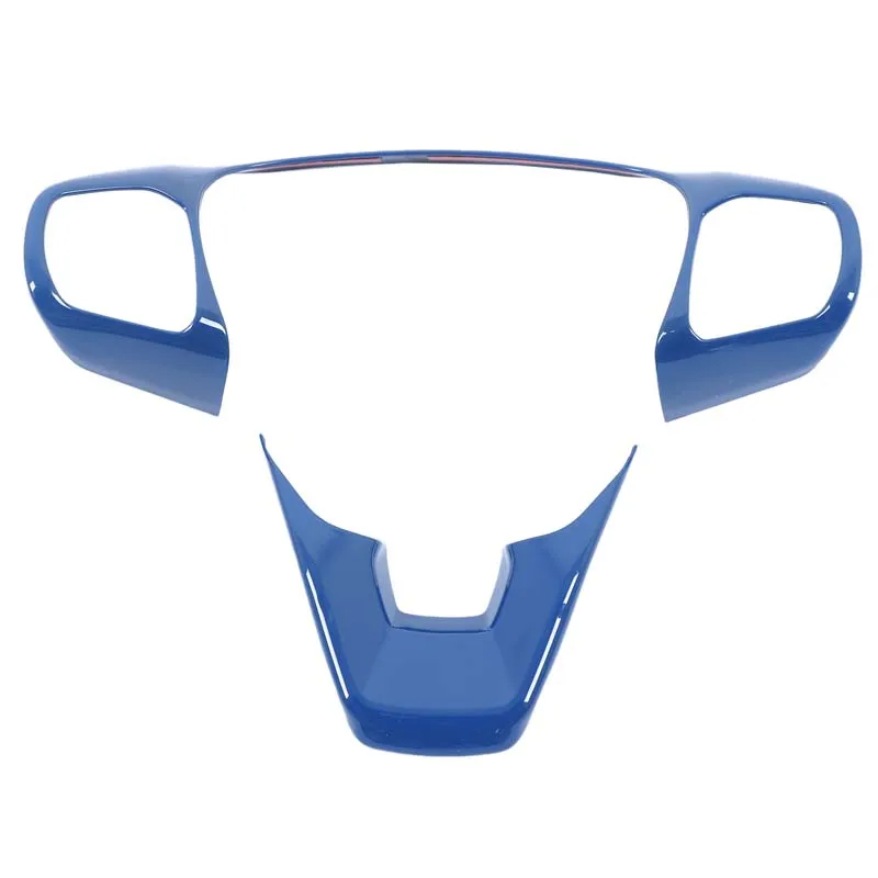 لفورد مافريك مافريك 2022 2023 2024 عجلة القيادة إطار الزخرفية عجلة توجيه سيارة مفتاح الإطار الزخرفية ABS الأزرق 2 قطعة #6