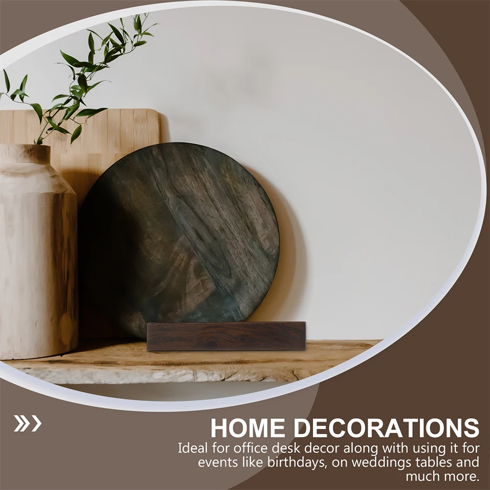 

4 Pcs 11cm Black Beech Wood Calligraphy Paperweights Smooth Rectangular Study Accessories Desk Decor Art Supplies