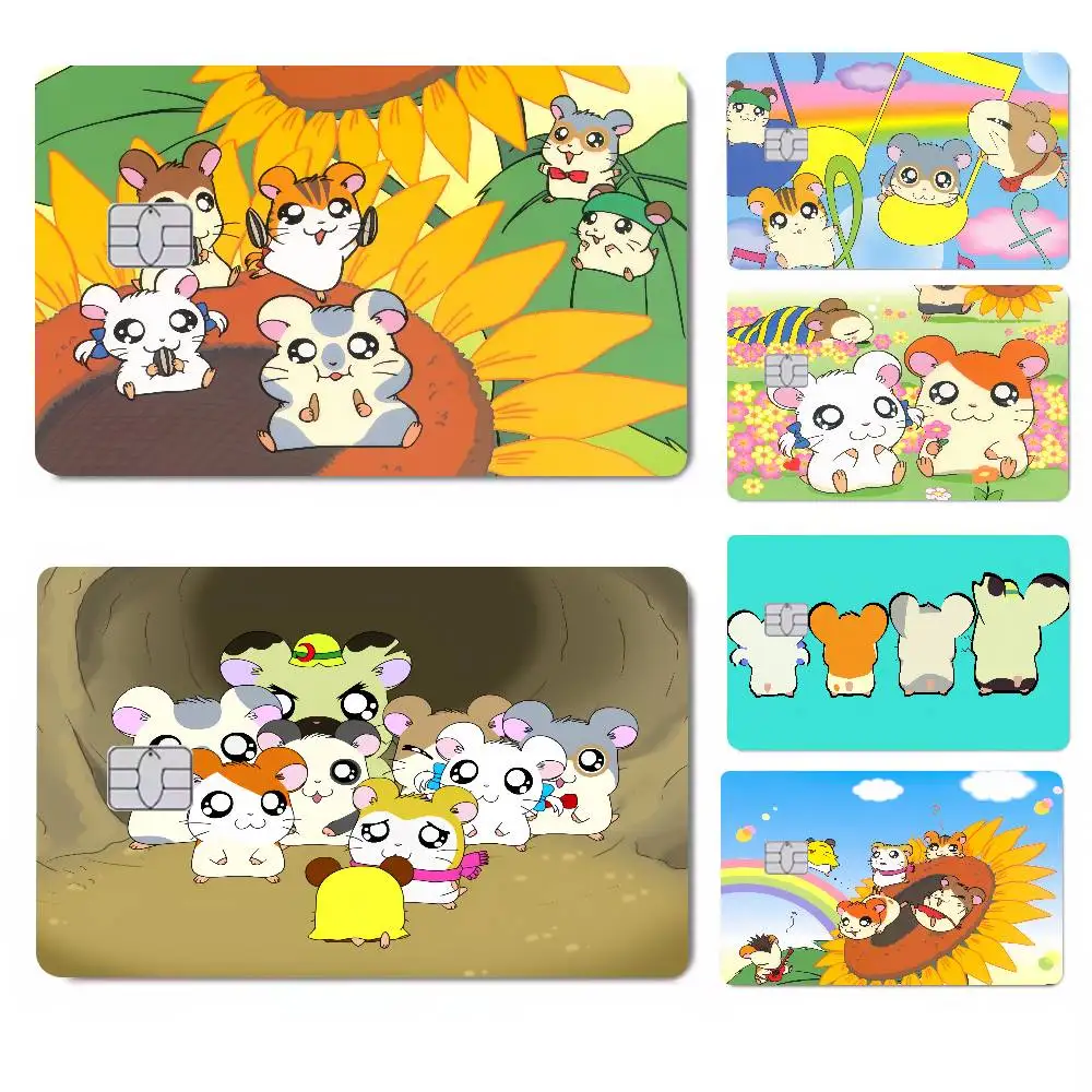 Hamtaro Cartoon Hamster Anime Cartoon Bär Haut Aufkleber Film Klebeband Fall für große Kredit-Debitkarte Vorderseite