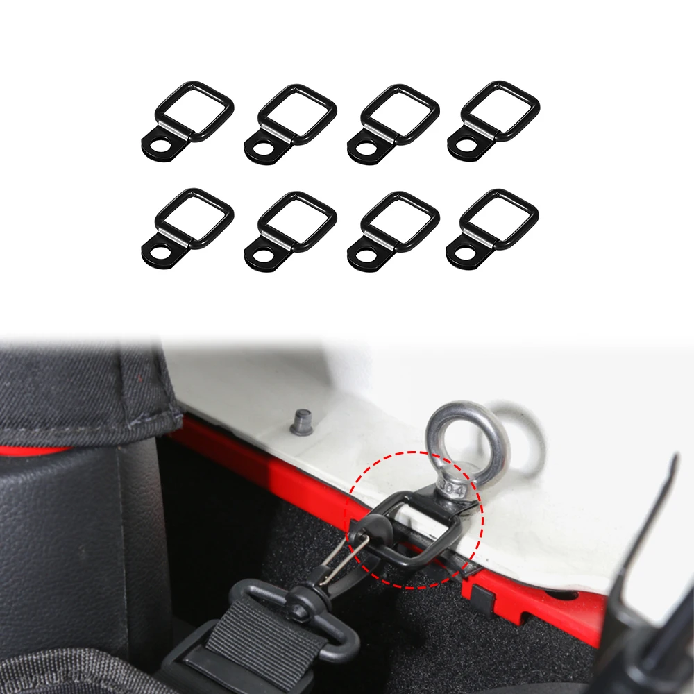 for Jeep Wrangler TJ JK JL Gladiator JT 1997-2023 2/4 Door Car Interior Accessories Trunk Cargo Tie-Down D Ring Clip Buckle Hook