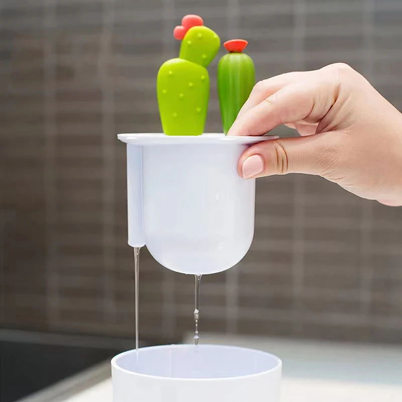 4pcs/set Cut Cactus Baby Bottle Washing Brush Set Kitchen Water Bottle Cleaner Glass Cup Washing Cleaning Tool Brush Kits