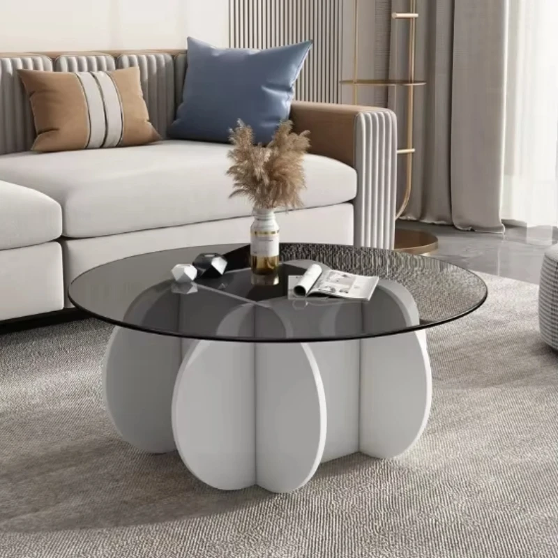 

Coffee table living room light luxury modern living room home small apartment round balcony coffee table