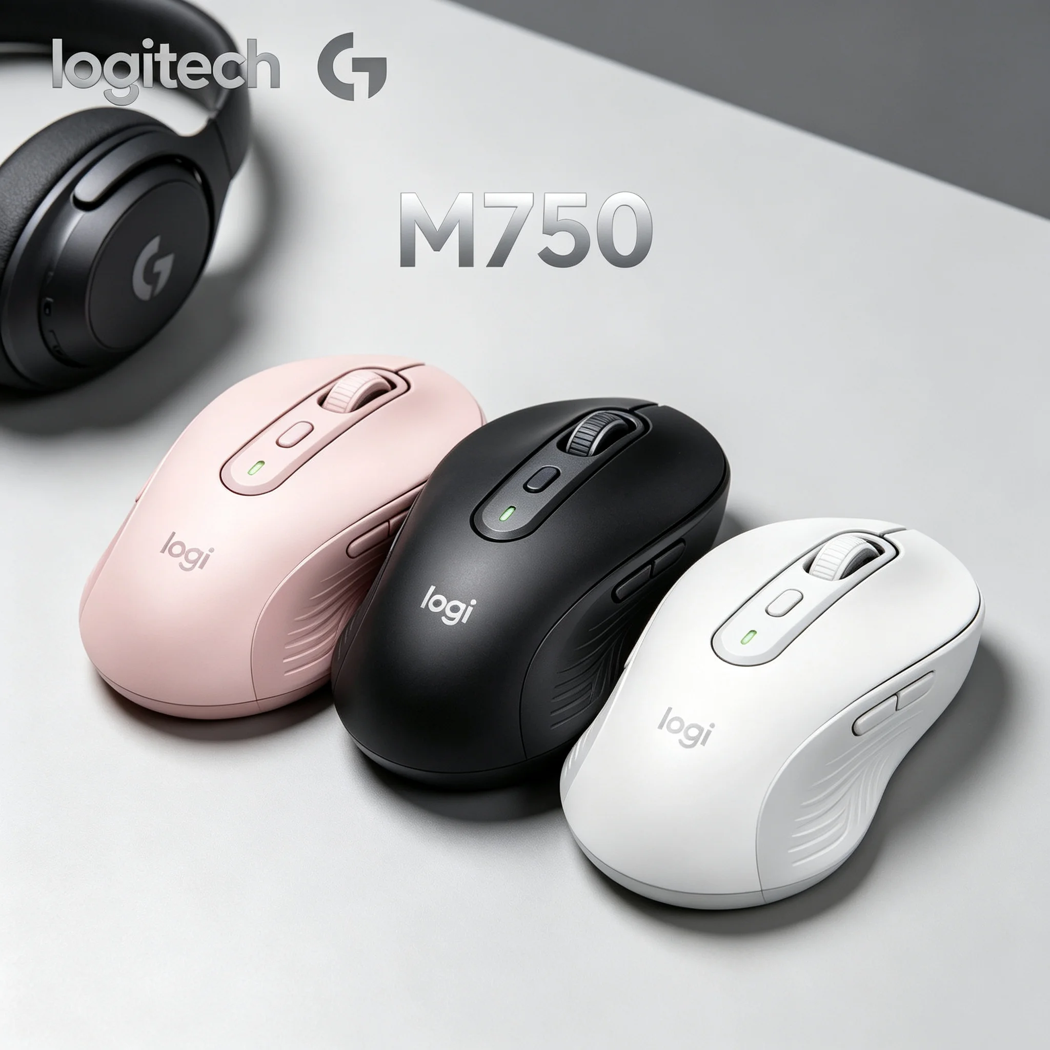 Logitech M750 Business Office Mouse Stable Wireless Connection Silent Click Mice For Laptop Desktop Light Gaming