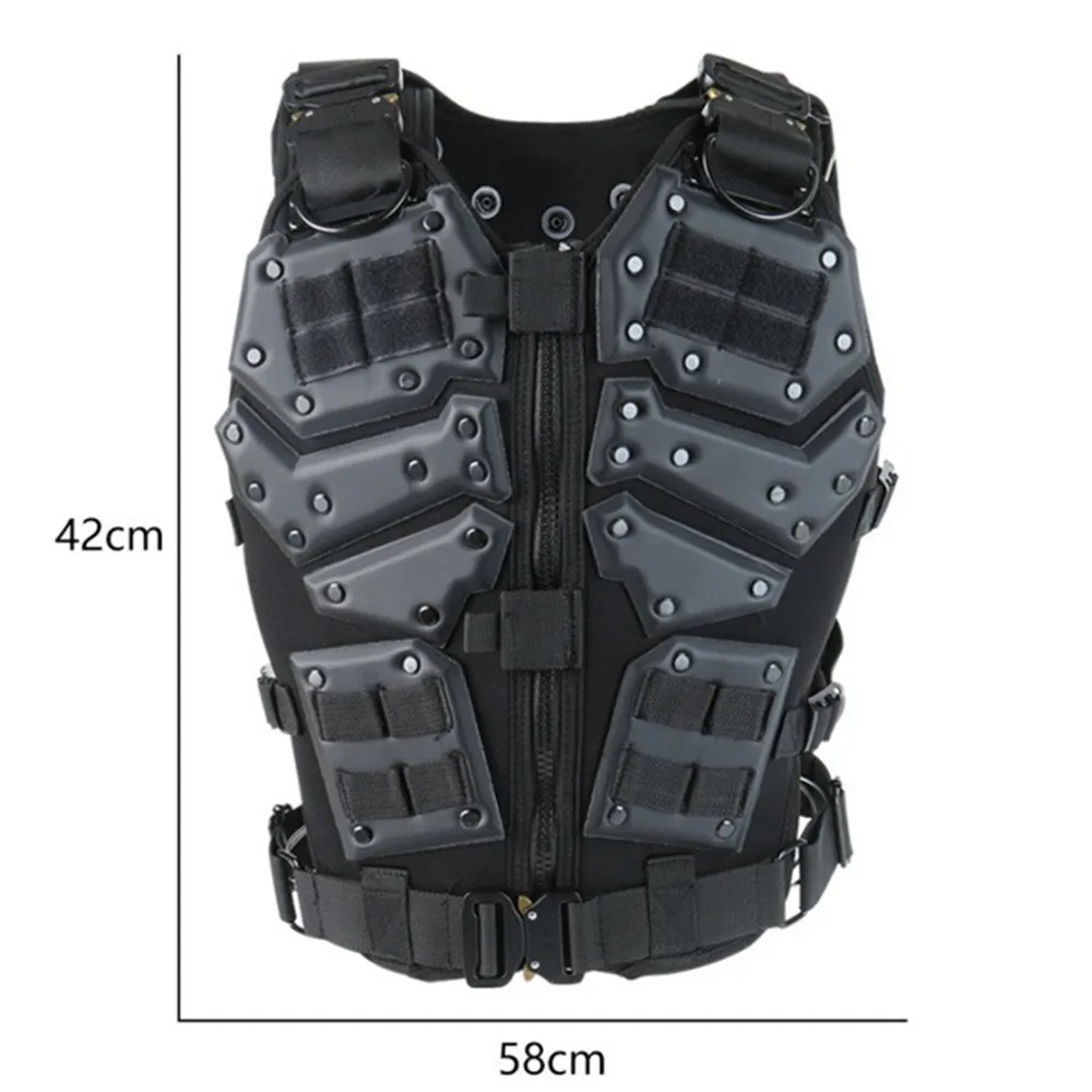 Gilet tattico estensibile portapacchi leggero Body Armor MOLLE caccia militare softair Protect Gear Combat Uniform Safety