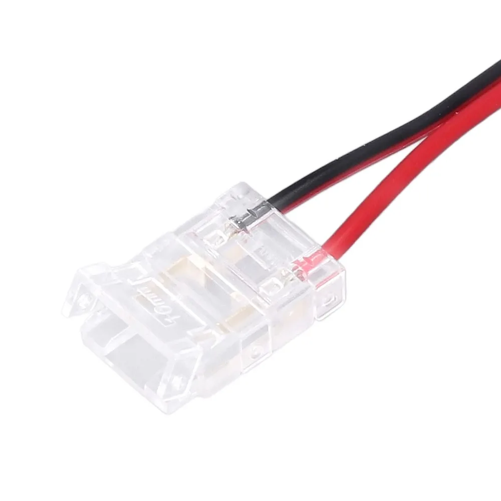 10pcs Strong 2Pin Strip Light Connector 8mm/10mm Double Headed Extension Connector Solderless Adapter For Office