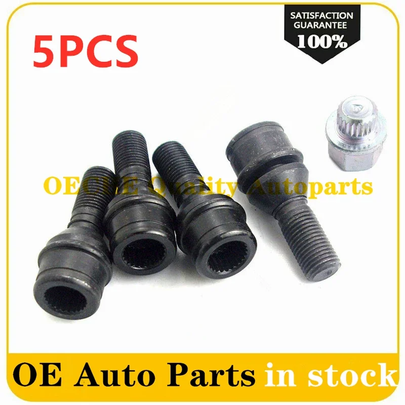 36136773191 36136786426 36136786419 Wheel Bolts Locks Set Black Lug Bolts for BMW 1 3 5 6 Series Z4 135i 318i 540i 645Ci