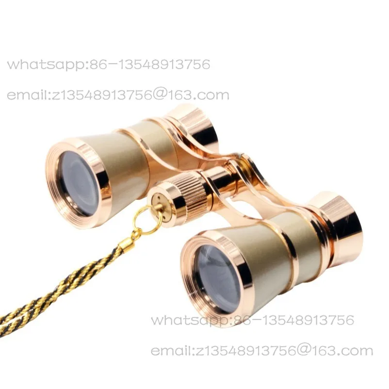 New British Retro Theater Mirror with Handle High Definition Portable Pocket Binoculars Full Metal Concert
