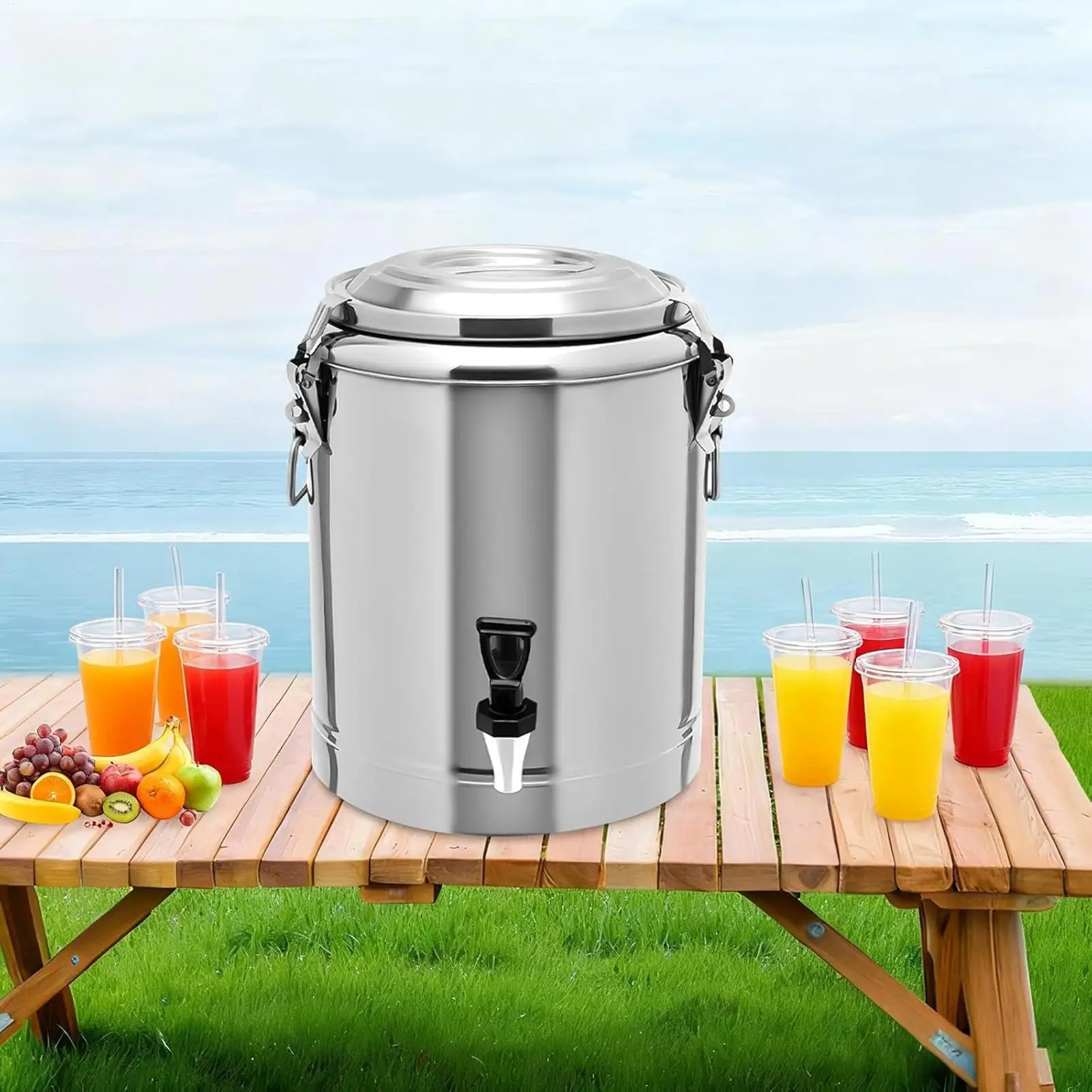 Drink Dispenser Insulated Stainless Steel With Faucet Water Drink Dispenser With Spigot For Coffee Tee Juice Lemonade Liquid