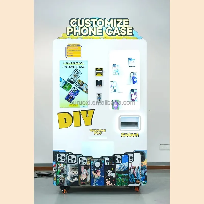 FOODLINE Customized Innovative Vending Machines With Credit Card Payment System Self-Service Phone Case Printer Vending Machine