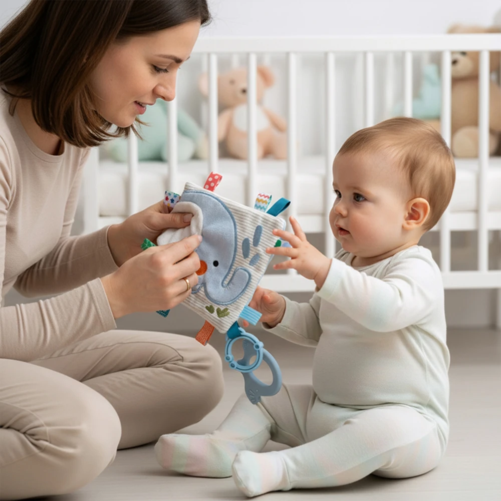 Livres doux Montessori pour bébés de 0 à 12 mois, toucher tactile 3D, livre en tissu à contraste élevé, jouets sensoriels d'apprentissage précoce, cadeaux pour tout-petits