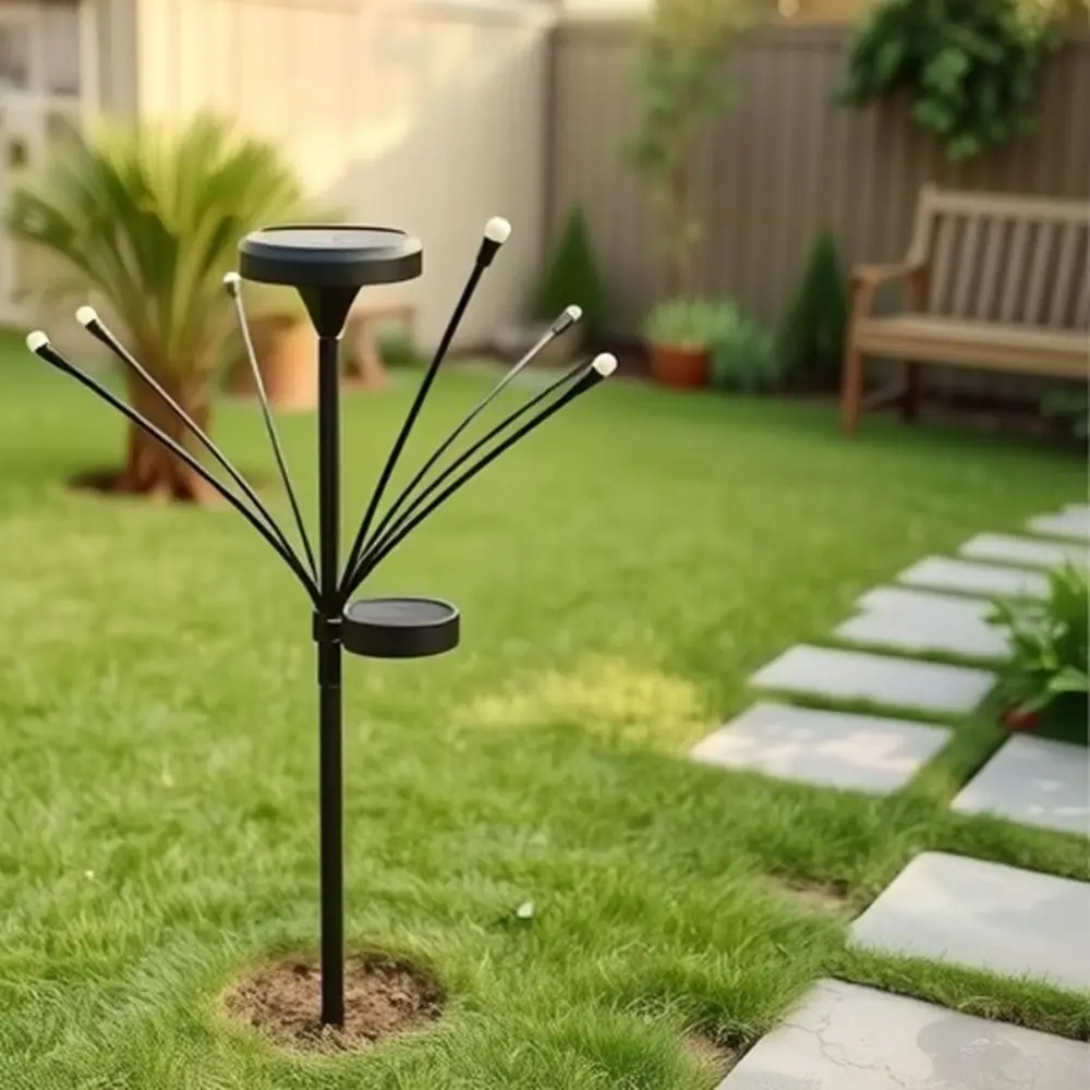IP65 Waterproof Solar Firefly String Lights Wind Motion Creative Personalized Solar Firefly Lights 6 LED New Upgraded