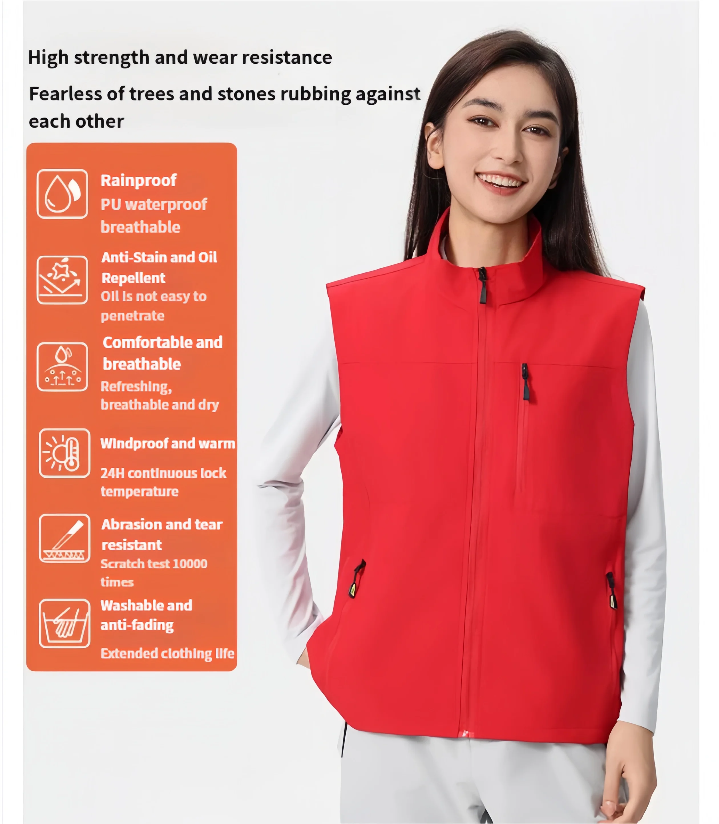 

2026 High-End Corporate Workwear Sleeveless Vest Customizable Three-Proof Utility Outdoor Autumn Winter Running Sport Vest