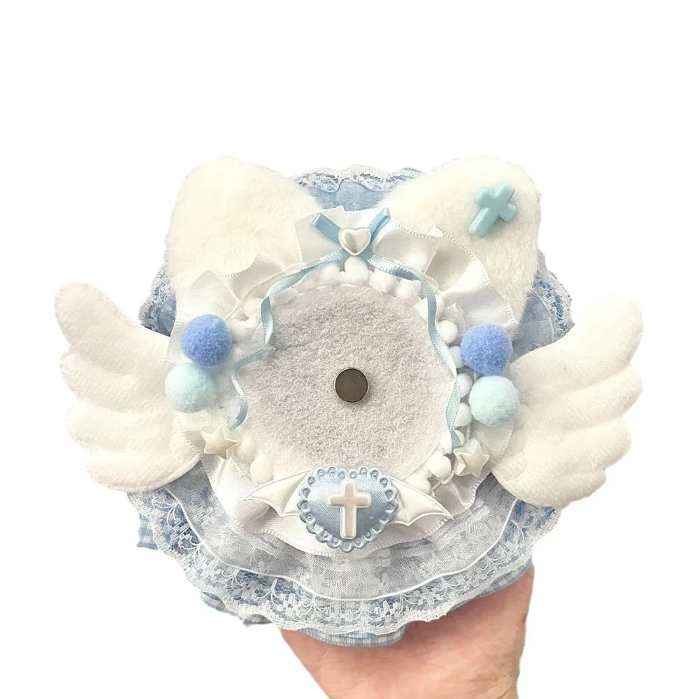 Плюшевые уши, основа для бейджа в стиле аниме, кружево с крыльями, держатель для дисплея в стиле аниме Itabag, красочная лента, основа для бейджа, украшение